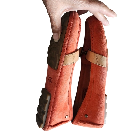 UGG Orange Loafers US 8 Leather Moccasins - Picture 10 of 16